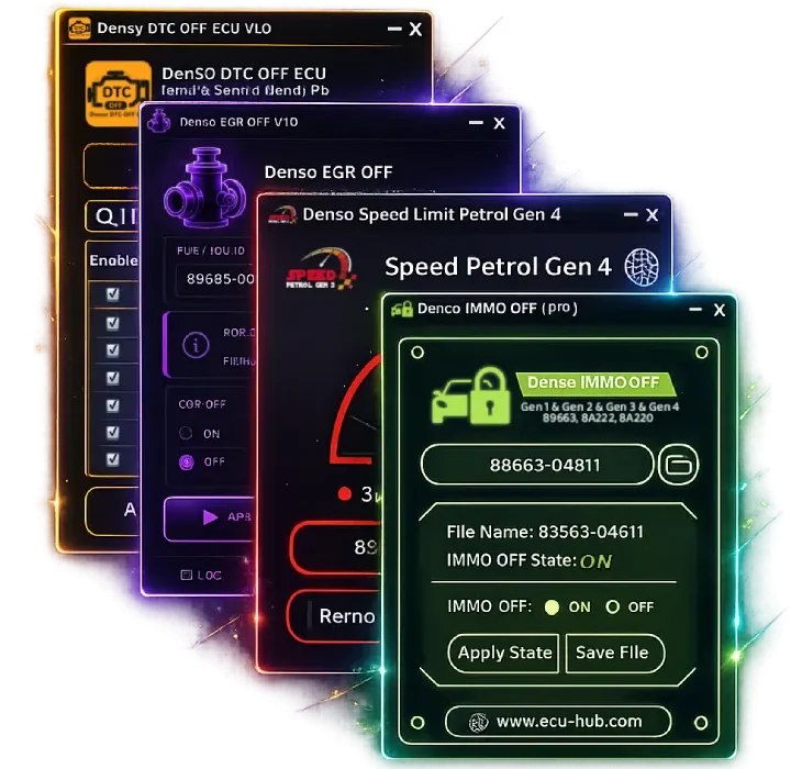 ECU-Hub in-house ECU tuning software tools for DTC, EGR, speed limit and IMMO solutions